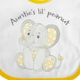 thumbnail image 4 of Inktastic Auntie's Lil' Peanut Polka Dot Elephant Boys or Girls Baby Bib, 4 of 4