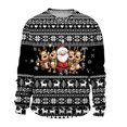 thumbnail image 4 of NLLSHGJ Chandails à Capuche de Créateur pour Hommes Mode Automne et Hiver Tendance Décontractée Chandail Imprimé de Noël Col Rond Chandail Gris Col Rond Chandails Graphiques pour Hommes, 4 of 4