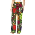 thumbnail image 3 of Sigee Begetable Print Women's Soft Pajama Pants - Breathable and Comfortable Lounge Sleep Bottoms with Elastic Waistband and Pockets-Large, 3 of 9