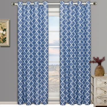 Pair Meridian Room Darkening Thermal-Insulated Grommet Window Curtain Panels ( Set of 2 ) - Periwinkle - 104x84