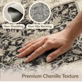 thumbnail image 6 of ODIKA 5'x7' Washable Area Rug Oushak Vintage Medallion With Distressed Floral Corner Motifs for Guest Room, Lounge, Apartment, Non-Slip Low Profile, Stain Resistant, 6 of 7