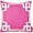 Rose, variante sur Housse de Coussin Décorative Géométrique