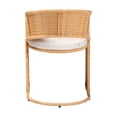 thumbnail image 4 of bali & pari Palm Bohemian Light Honey Rattan Dining Chair, 4 of 10