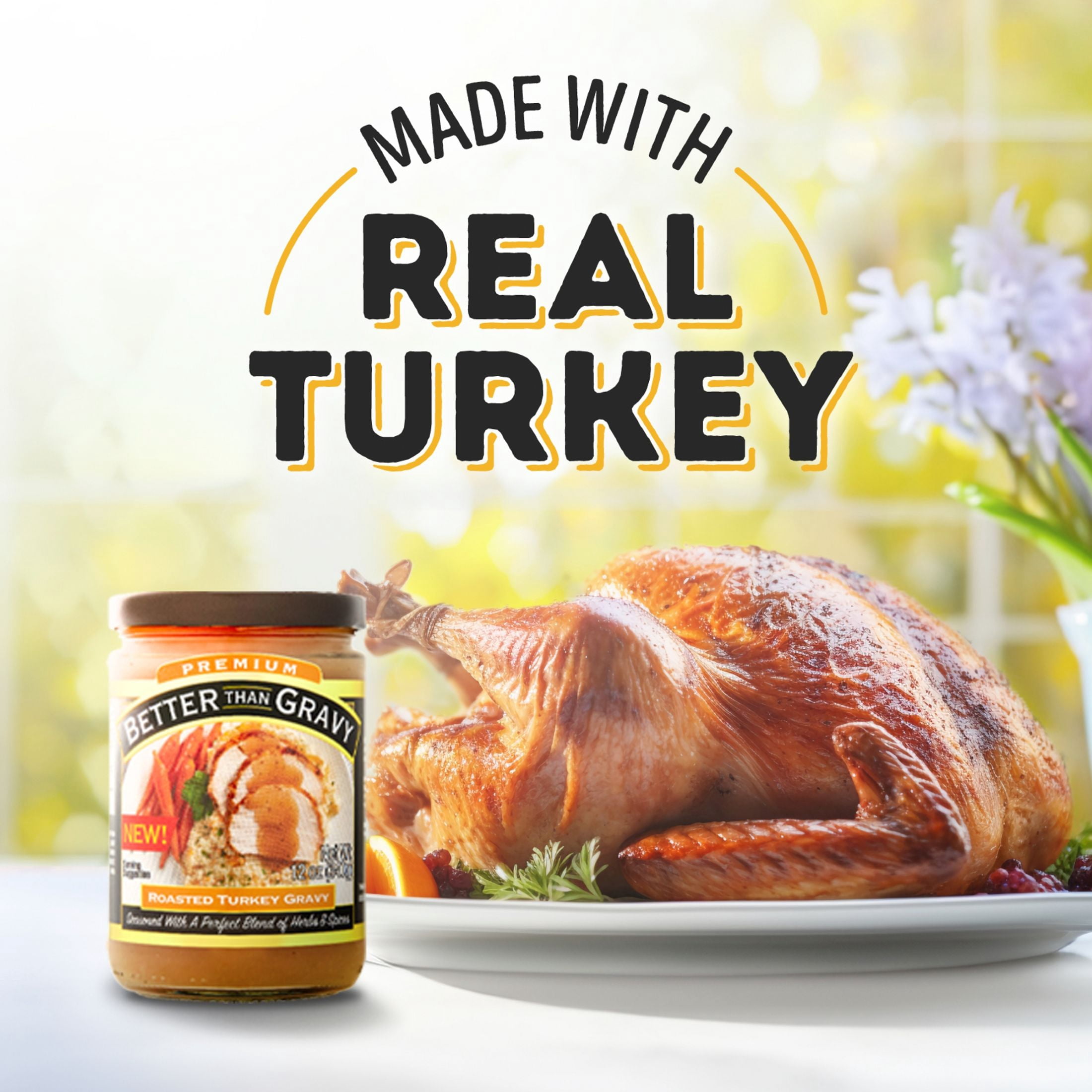 (3 pack) Better Than Gravy, Premium Roasted Turkey Gravy, Shelf-Stable, 12 oz Jar