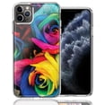 thumbnail image 2 of MUNDAZE For Apple iPhone 12 Pro Max Colorful Roses Design Double Layer Phone Case, 2 of 4