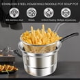 thumbnail image 2 of Wekvgz 2Pcs Stainless Steel Pot with Visible Lid and Handle Multifunctional Steamer Pot with Deep Fry Basket Practical Pasta Pot with Steamer Rack for Cooking Gravies Silver, 2 of 10