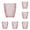 Pink-5PCS-One Size, variant on 6-Pack Acrylic Water Cup Set, Non-Toxic Shatter-Resistant Transparent Drinking Cups, Food-Grade Acrylic Water Tumblers For Restaurant, Juice, Water & Daily Use Gold-5PCS-One Size
