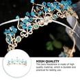 thumbnail image 6 of DESIGNICE Little Girl Crown, Blue Rhinestone Pearl Elegant Tiara Princess Crystal Headdress Decor for Parties Prom, 6 of 7