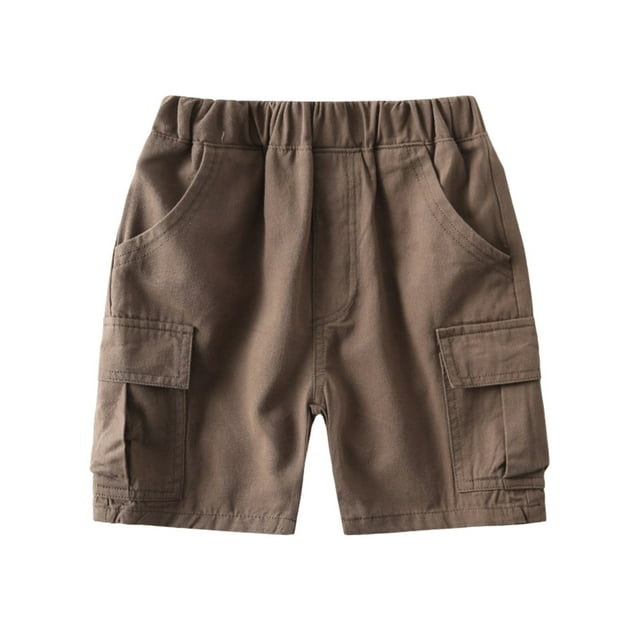 Shorts d'Été pour Garçons Tout-Petits Shorts Cargo Décontractés Taille Élastique Plage Extérieur Randonnée 3-9 Ans