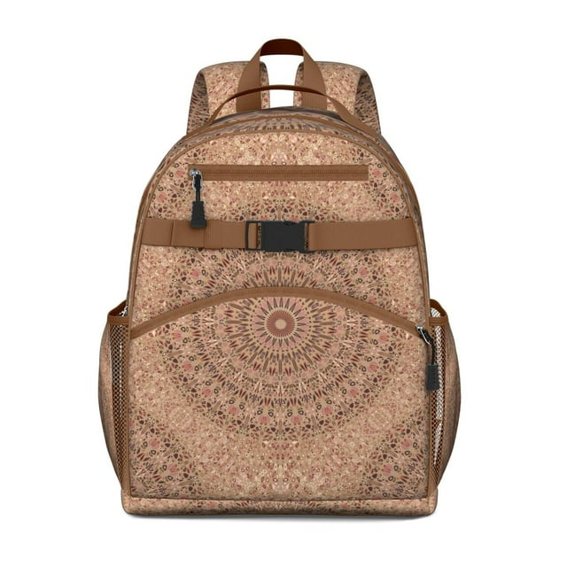 Healing Psychedelic Style Student Backpack Adjustable Padded Straps Chest Strap Large Capacity Durable Backpack For Daily Use