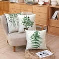 thumbnail image 2 of Green Plants Throw Pillow Cover, Decorative Square Pillow Cover Cushion Cover Set of 4 Perfect Decor Gift for Families Friends Home Office Sofa Car Couch 18x18, 2 of 6