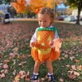 thumbnail image 4 of Baby Boy Girl Halloween Costume Pumpkin Costumes Sleeveless Pumpkin Romper Bodysuit Cute Halloween Baby Outfits Cosplay Clothes, 4 of 7