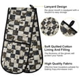 thumbnail image 4 of Dailycode Double Sided Oven Mitt with Loop Heat Resistant Kitchen Long Potholders 7" x 35" Chess Board and Pieces, 4 of 6