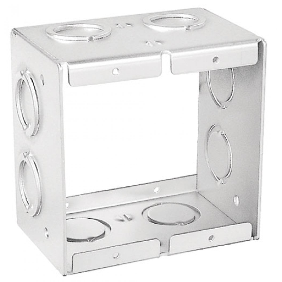2 Pcs, Masonry Box Extension Ring, Two Gang, 21/2 In. Deep, 1/2 & 3/4