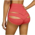 thumbnail image 4 of Kvture Cut Out Yoga Shorts Booty Butt Lifting Scrunch Shorts High Waisted Workout Gym Active Hot Pants Red XL, 4 of 6