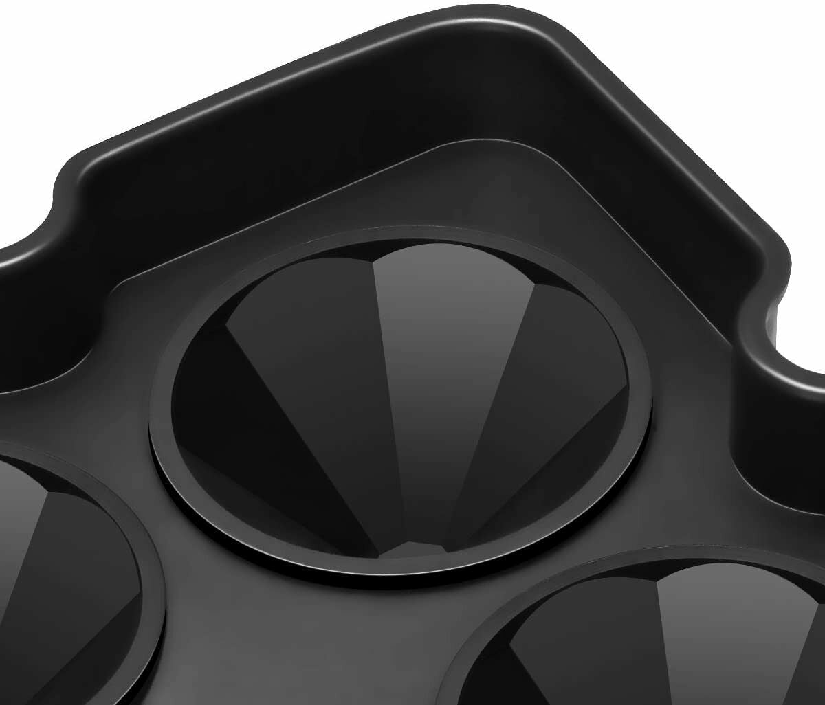 Ice Cube Trays,Ideolco 3D Diamond-Shaped Ice Cube Maker BPA Free Flexible Silicone Ice Tray with Spill-Resistant Removable Lid and Funnel for Cocktail Whisky Bourbon Pudding 