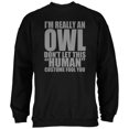 thumbnail image 1 of Halloween Human Owl Costume Black Adult Sweatshirt, 1 of 1