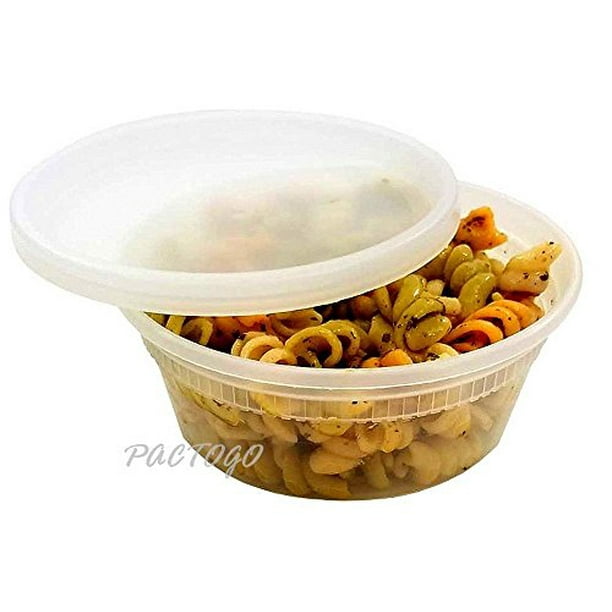 Pactiv 8 oz. DELItainer Plastic Freezer Food Storage Deli Soup