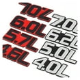 thumbnail image 3 of 3D Metal 4.0L 4.6L 4.7L 5.0L 5.7L 6.0L 6.2L 6.4L 7.0L Car Sticker Rear Trunk Emblem Badge Decals Fit For BMW Fit For Audi Fit For Honda Fit For Mazda Fit For Toyota, 3 of 7