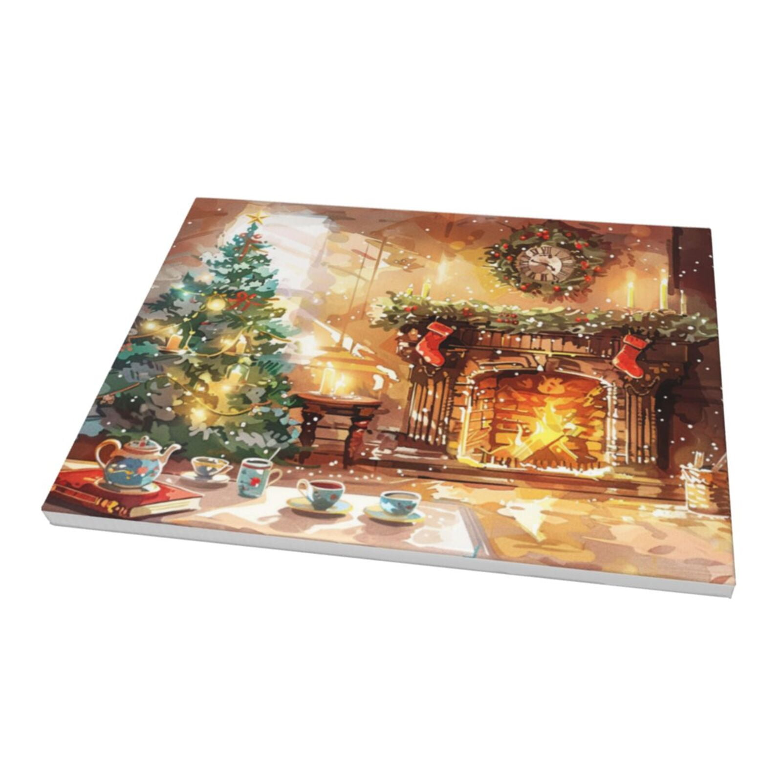 12x16 inch Canvas Frameless Painting Closets And Christmas Trees,Villa Home Living Room,Kitchen,Cafes,Restaurant Wall Decor Oil Paintings Canvas,Enchanting Christmas Trees Decor Poster Gifts