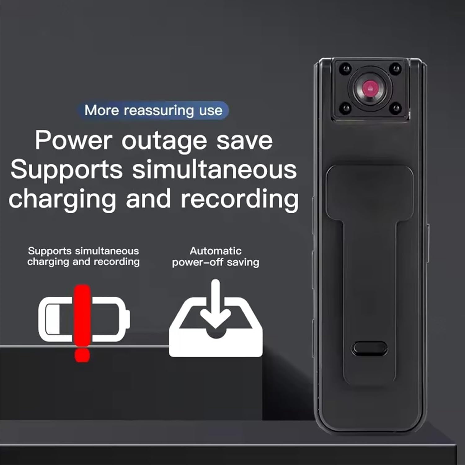 Ultra HD 2-in-1 Sports Video & Audio Recorder, 2026 Upgrade 1080p Wearable Body Camera, Clip-On Sports Recorder, Motion Stabilization, 180° Freely Rotating Lens, 360° All-Around Recording