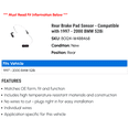 thumbnail image 2 of Rear Brake Pad Sensor - Compatible with 1997 - 2000 BMW 528i 1998 1999, 2 of 2