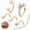 Gold, variant on 18G Horseshoe Hoops Nose Rings Studs for Women Hypoallergenic Stainless Threaded Butterfly Nose Piercings with Tapper Tools