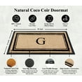 thumbnail image 3 of A1HC Natural Coir & Rubber 24"x48" Monogrammed Plain Border Door Mat, Heavy-Duty, Low-Profile, Anti-Shed, Easy to Clean, Outdoor, 3 of 6