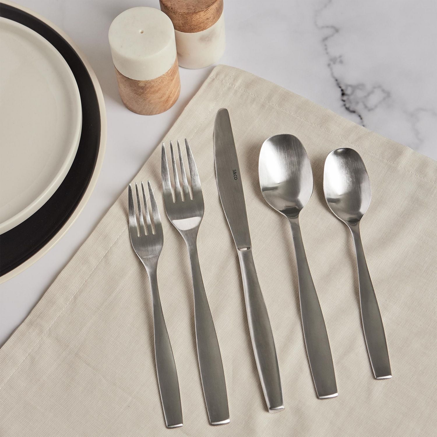 Milan 20‑Piece Gourmet Flatware Set (18/0 Brushed Stainless Steel)
