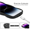 thumbnail image 6 of for iPhone 14 Pro Case 6.1 Inch Curly Wave Frame Phone Case Cute Design Color Aesthetic Phone Case Soft TPU Shockproof Protective Bumper Case Cover for Girls, Black, 6 of 12
