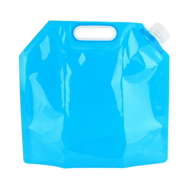 Bolsa de agua L, contenedor de agua plegable suave de PE de 5L, contenedor portador de agua para exteriores, construcción robusta
