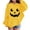 Yellow, variant on Girls Oversized Hoodies Halloween Pumpkin Graphic Hooded Sweatshirts Teen Kids Cute Funny Pullover Tops Cotton Casual Fashion Sweater
