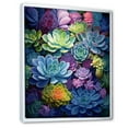 thumbnail image 2 of Designart "Blue Green Succulents botanic Oasis" Floral & Botanical Floater Framed Wall Art Living Room, 2 of 7