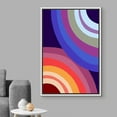 AEFER Canvas Print Wall Art Multicolor Purple & Magenta Circles Abstract Patterns Illustrations