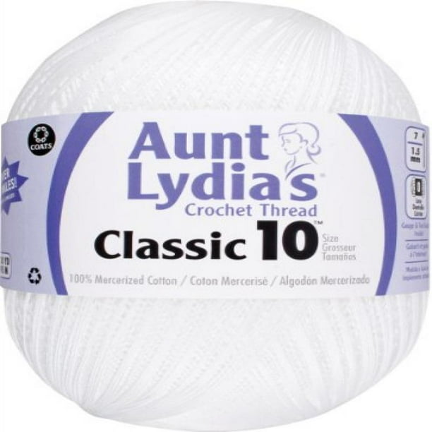 Aunt Lydia 153.0201 Jumbo Crochet Cotton, White