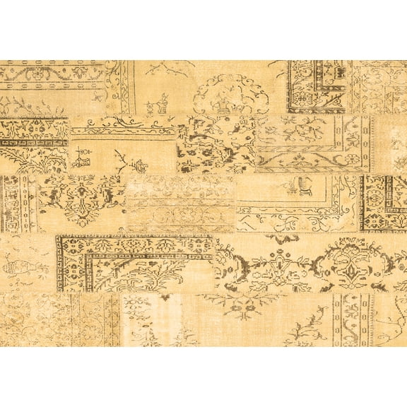 Ahgly Company Indoor Rectangle Abstract Brown Contemporary Area Rugs, 5' x 7'