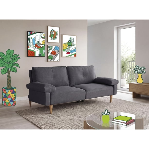 Sofá Cama Makora Yarvis Oxford Lino 3 Posiciones con Soft Foam Reclinable