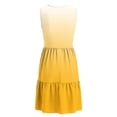 thumbnail image 7 of Mifsaly Cotton Sleeveless Dresses Women V Neck A Line Midi Button Down Dress Tiered Skirt Gradient Elegant Wedding Guest Casual Summer Sundress M, 7 of 7