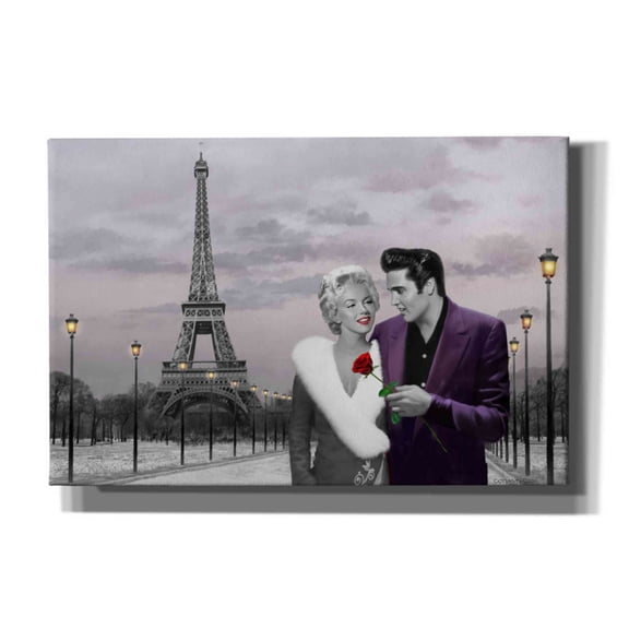 Epic Graffiti 'Paris Sunset In Snow' by Chris Consani, Canvas Wall Art, 60"x40"