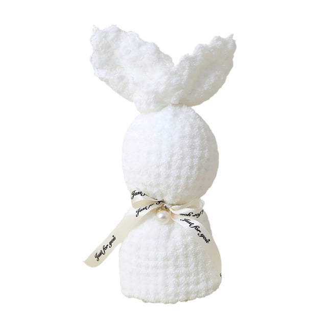 Tauxra Soft Cute Rabbit Shape Absorbent Fiber Bath Towel With Beads 29.5x13.8 Inches For Kids Party Favors