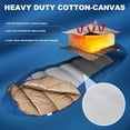 thumbnail image 3 of All-Season Navy Mummy Sleeping Bag for Adults, 0 ° C Rated, Cotton Canvas with Zipper, Compact Backpacking Design, 3 of 6