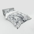 thumbnail image 2 of Ambesonne Abstract Bedding Set 4 Pcs, Surreal Abstract, Queen, Grey White, 2 of 2
