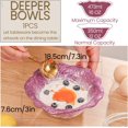 thumbnail image 2 of Purple Cabbage ramen Bowl -16 oz pasta bowl, dishwasher and microwave safe, perfect for salads, party fruit bowls, ceramic pho soup bowls, 2 of 7
