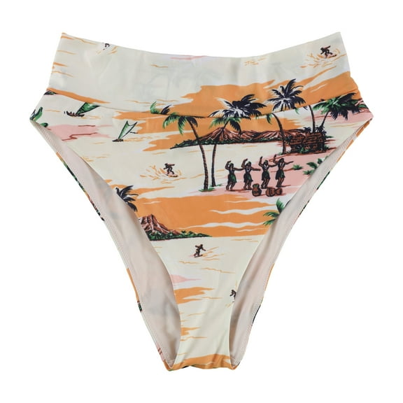 American Eagle Womens Aloha Bikini Swim Bottom, Orange, Medium