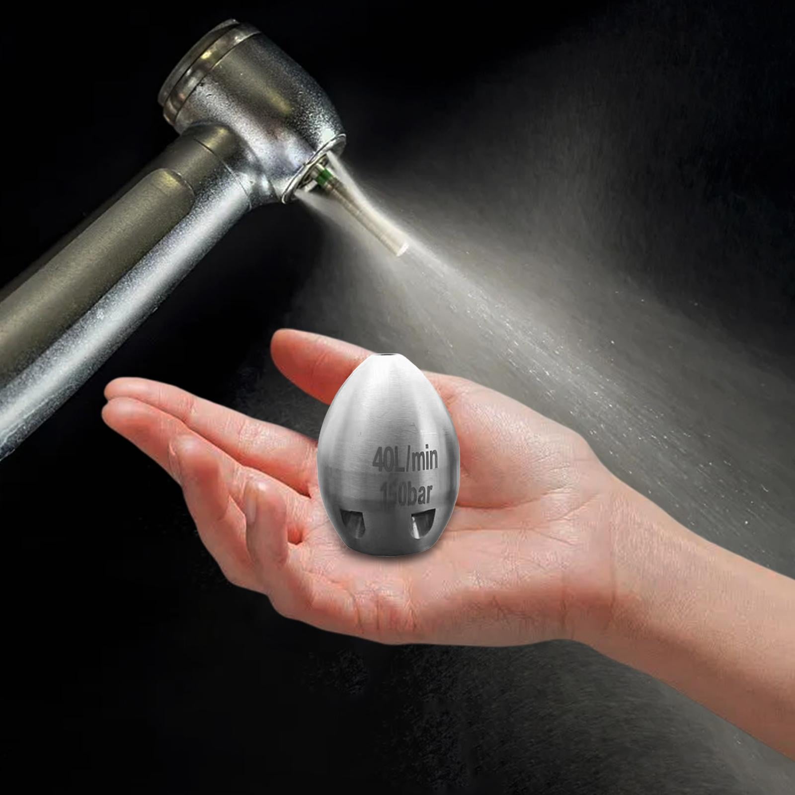Drain Cleaning Nozzle 3/8inch Drain Hose Nozzle Cleaning Pipe Spray Nozzle Quick Connector Durable Bathroom Portable Workshop Steel Patio 40L