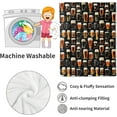 thumbnail image 4 of Beer Glasses Blanket,40x50in,Fun Black Throw Blankets,Gifts for Men Women & Nature Lovers, Lightweight Soft Fleece Cozy,for Sofa Couch Bed Room Bar Decor, 4 of 6