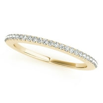 Aonejewelry 0.14 Carat Diamond Wedding Band In 14K Solid Yellow Gold
