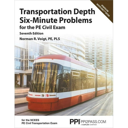 UPC: 9781591266211 | PPI Transportation Depth Six-Minute Problems for the PE Civil Exam  7th Edition –– Contains 91 Practice Problems for the PE Civil Exam (Paperback)