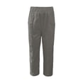 thumbnail image 5 of Bainana Women Comfort Fit Straight Leg Pants Solid Color Elastic Waist Trousers With Pockets Ladies Outdoor Activities Dress Pants Grey Size M, 5 of 6