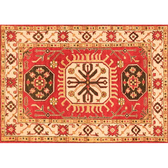 Ahgly Company Indoor Rectangle Persian Orange Traditional Area Rugs, 2' x 5'